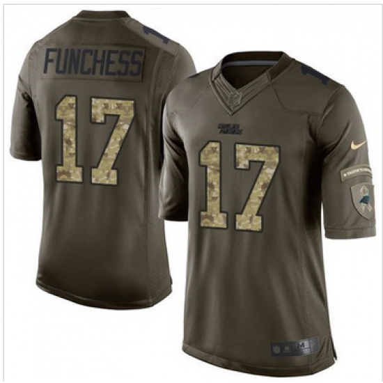 Nike Carolina Panthers #17 Devin Funchess Green Men 27s Stitched NFL Limited Salute to Service Jersey Nike Carolina Panthers #17 Devin Funchess Green Men 27s Stitched NFL Limited Salute to Service Jersey