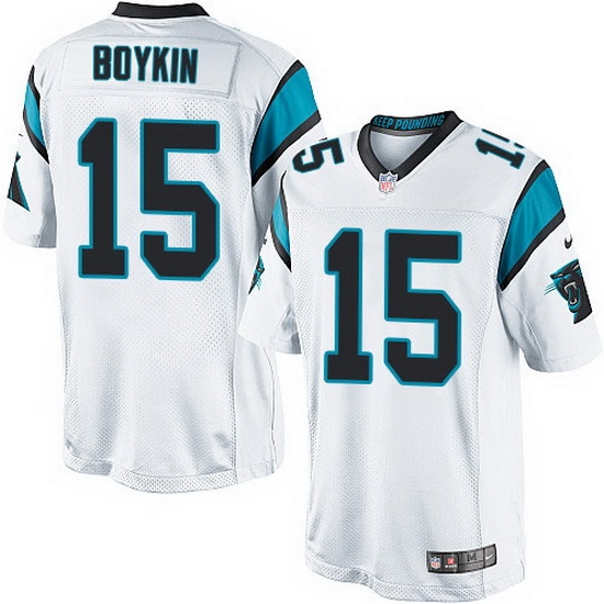 Nike Panthers #15 Jarrett Boykin White Team Color Mens Stitched NFL Elite Jersey Nike Panthers #15 Jarrett Boykin White Team Color Mens Stitched NFL Elite Jersey