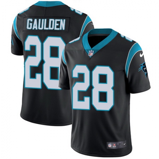 Nike Panthers #28 Rashaan Gaulden Black Team Color Mens Stitched NFL Vapor Untouchable Limited Jersey Nike Panthers #28 Rashaan Gaulden Black Team Color Mens Stitched NFL Vapor Untouchable Limited Jersey