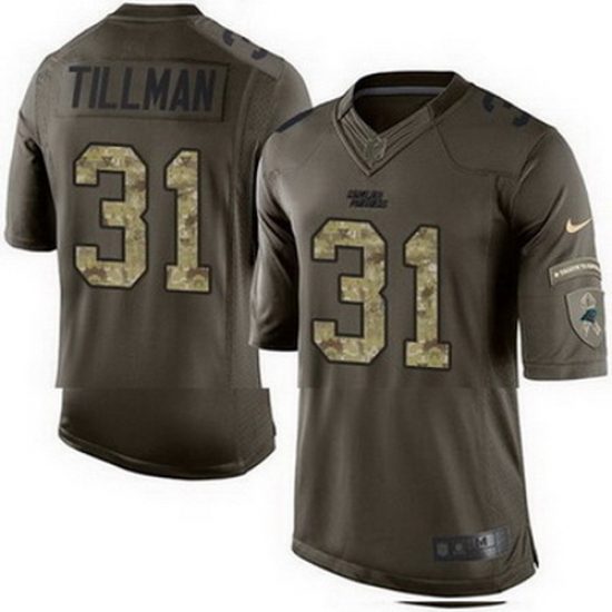 Nike Panthers #31 Charles Tillman Green Mens Stitched NFL Limited Salute to Service Jersey Nike Panthers #31 Charles Tillman Green Mens Stitched NFL Limited Salute to Service Jersey