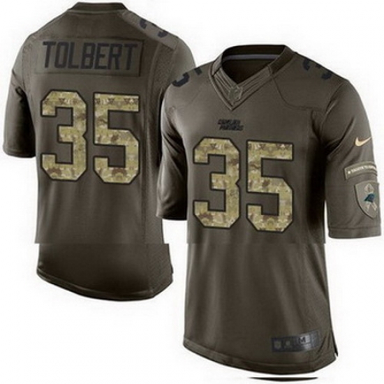 Nike Panthers #35 Mike Tolbert Green Mens Stitched NFL Limited Salute to Service Jersey Nike Panthers #35 Mike Tolbert Green Mens Stitched NFL Limited Salute to Service Jersey