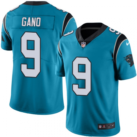 Nike Panthers #9 Graham Gano Blue Alternate Mens Stitched NFL Vapor Untouchable Limited Jersey Nike Panthers #9 Graham Gano Blue Alternate Mens Stitched NFL Vapor Untouchable Limited Jersey