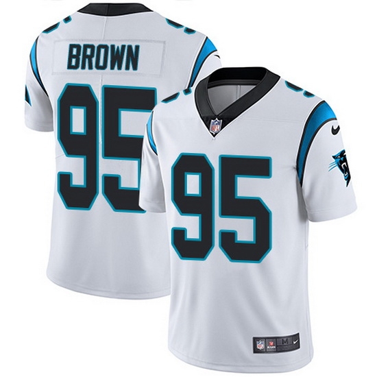 Nike Panthers 95 Derrick Brown White Men Stitched NFL Vapor Untouchable Limited Jersey Nike Panthers 95 Derrick Brown White Men Stitched NFL Vapor Untouchable Limited Jersey