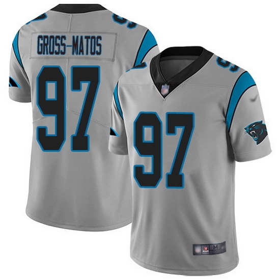 Nike Panthers 97 Yetur Gross Matos Silver Men Stitched NFL Limited Inverted Legend Jersey Nike Panthers 97 Yetur Gross Matos Silver Men Stitched NFL Limited Inverted Legend Jersey