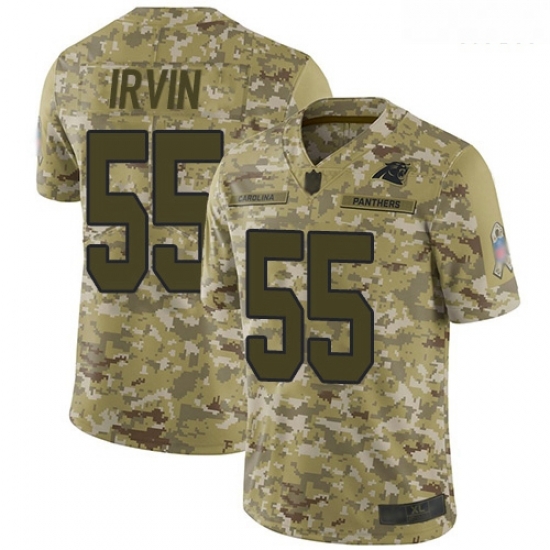 Panthers 55 Bruce Irvin Camo Men Stitched Football Limited 2018 Salute To Service Jersey Panthers 55 Bruce Irvin Camo Men Stitched Football Limited 2018 Salute To Service Jersey