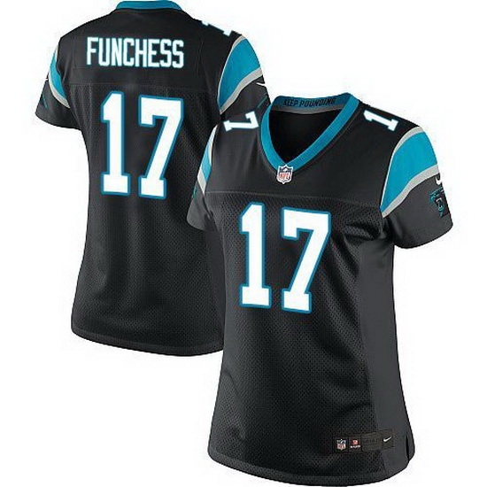 Nike Panthers #17 Devin Funchess Black Team Color Womens Stitched NFL Elite Jersey Nike Panthers #17 Devin Funchess Black Team Color Womens Stitched NFL Elite Jersey