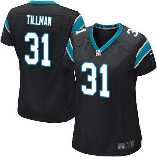 Nike Panthers #31 Charles Tillman Black Team Color Women Stitched NFL Jersey Nike Panthers #31 Charles Tillman Black Team Color Women Stitched NFL Jersey