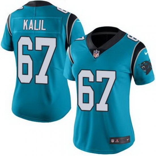 Nike Panthers #67 Ryan Kalil Blue Alternate Womens Stitched NFL Vapor Untouchable Limited Jersey Nike Panthers #67 Ryan Kalil Blue Alternate Womens Stitched NFL Vapor Untouchable Limited Jersey