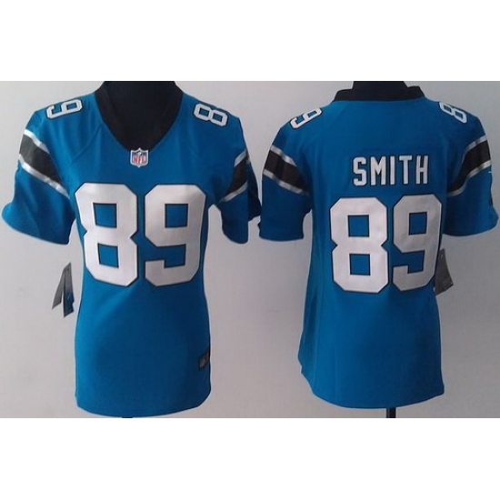 Women Nike Carolina Panthers 89 Steve Smith Blue NFL Jerseys Women Nike Carolina Panthers 89 Steve Smith Blue NFL Jerseys