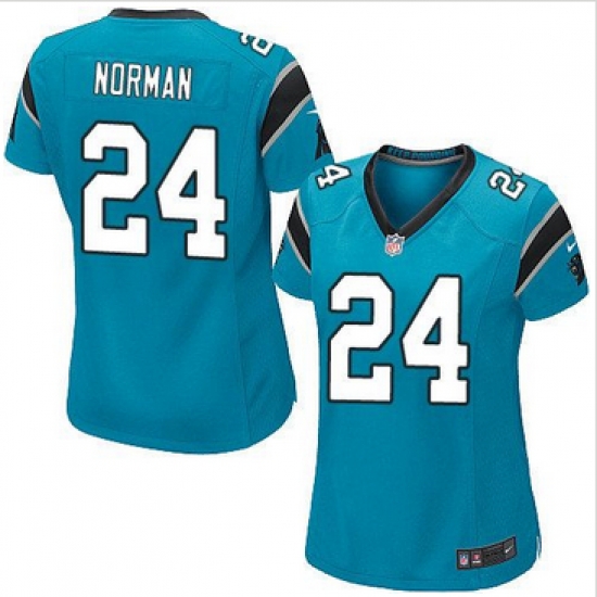 Women Nike Panthers #24 Josh Norman Blue Alternate Stitched NFL Elite Jersey Women Nike Panthers #24 Josh Norman Blue Alternate Stitched NFL Elite Jersey