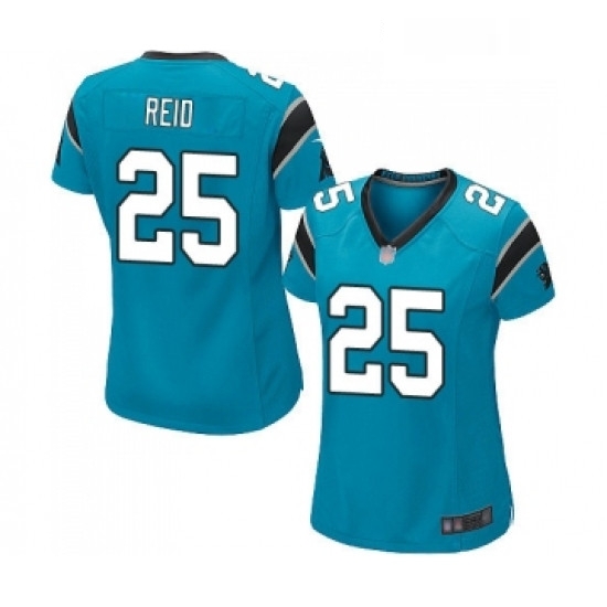 Womens Carolina Panthers 25 Eric Reid Game Blue Alternate Football Jersey Womens Carolina Panthers 25 Eric Reid Game Blue Alternate Football Jersey