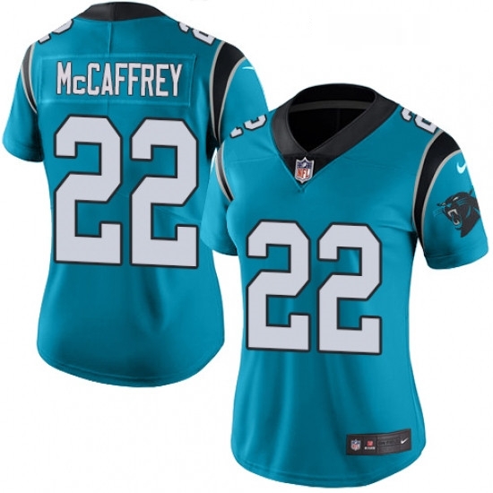 Womens Nike Carolina Panthers 22 Christian McCaffrey Blue Alternate Vapor Untouchable Limited Player NFL Jersey Womens Nike Carolina Panthers 22 Christian McCaffrey Blue Alternate Vapor Untouchable Limited Player NFL Jersey