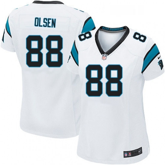 Womens Nike Carolina Panthers 88 Greg Olsen Game White NFL Jersey Womens Nike Carolina Panthers 88 Greg Olsen Game White NFL Jersey