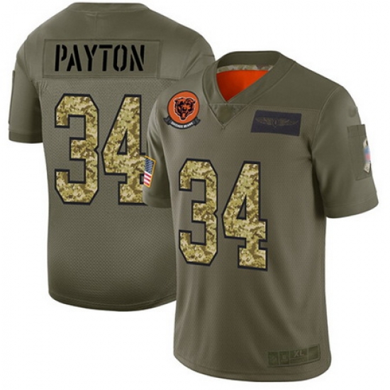 Bears 34 Walter Payton Olive Camo Men Stitched Football Limited 2019 Salute To Service Jersey Bears 34 Walter Payton Olive Camo Men Stitched Football Limited 2019 Salute To Service Jersey