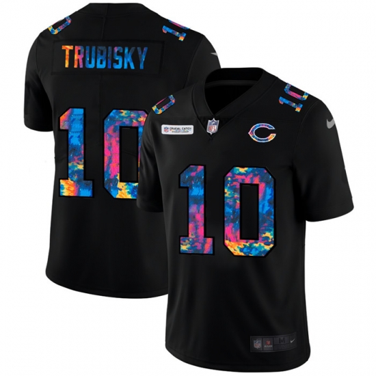 Chicago Bears 10 Mitchell Trubisky Men Nike Multi Color Black 2020 NFL Crucial Catch Vapor Untouchable Limited Jersey Chicago Bears 10 Mitchell Trubisky Men Nike Multi Color Black 2020 NFL Crucial Catch Vapor Untouchable Limited Jersey