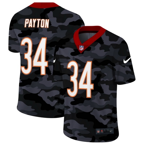 Chicago Bears 34 Walter Payton Men Nike 2020 Black CAMO Vapor Untouchable Limited Stitched NFL Jersey Chicago Bears 34 Walter Payton Men Nike 2020 Black CAMO Vapor Untouchable Limited Stitched NFL Jersey