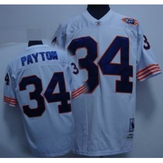 Chicago Bears 34 Walter Payton Premier white Color big number mitchellandness Jersey Chicago Bears 34 Walter Payton Premier white Color big number mitchellandness Jersey