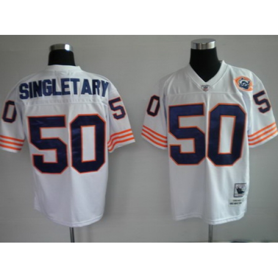 Chicago Bears 50 Singletary white throwback Jerseys Chicago Bears 50 Singletary white throwback Jerseys