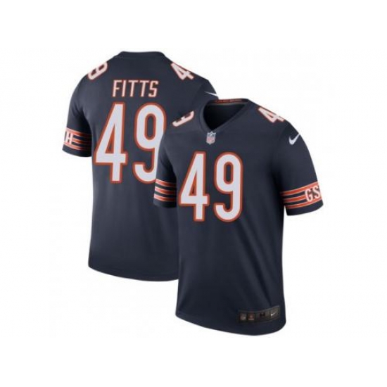 Kylie Fitts Chicago Bears #49 Men Color Rush Legend Nike Jersey Navy Kylie Fitts Chicago Bears #49 Men Color Rush Legend Nike Jersey Navy