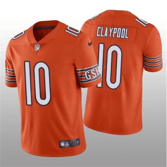 Men Chicago Bears 10 Chase Claypool Orange Vapor Untouchable Limited Stitched Football Jersey Men Chicago Bears 10 Chase Claypool Orange Vapor Untouchable Limited Stitched Football Jersey
