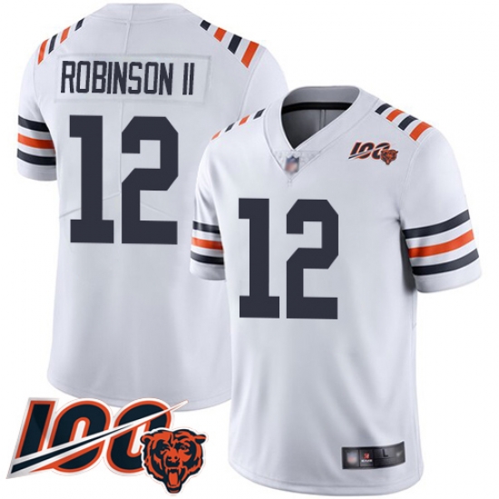 Men Chicago Bears 12 Allen Robinson White 100th Season Limited Football Jersey Men Chicago Bears 12 Allen Robinson White 100th Season Limited Football Jersey