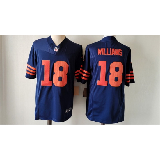 Men Chicago Bears 18 Caleb Williams Navy 2024 Draft Color Rush F U S E Vapor Stitched Football Jersey Men Chicago Bears 18 Caleb Williams Navy 2024 Draft Color Rush F U S E Vapor Stitched Football Jersey