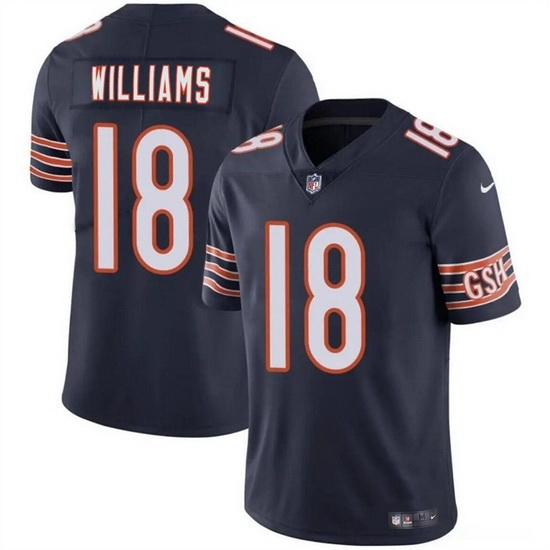 Men Chicago Bears 18 Caleb Williams Navy 2024 Draft Vapor Stitched Football Jersey Men Chicago Bears 18 Caleb Williams Navy 2024 Draft Vapor Stitched Football Jersey