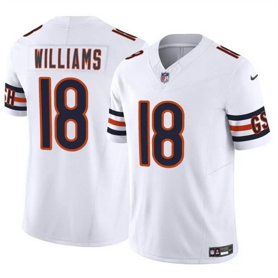 Men Chicago Bears 18 Caleb Williams White 2024 Draft F U S E Vapor Stitched Football Jersey Men Chicago Bears 18 Caleb Williams White 2024 Draft F U S E Vapor Stitched Football Jersey