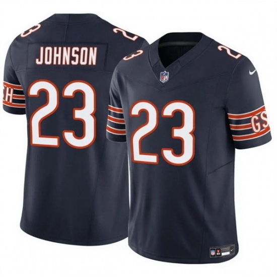 Men Chicago Bears 23 Roschon Johnson Navy 2023 F U S E Vapor Stitched Football Jersey Men Chicago Bears 23 Roschon Johnson Navy 2023 F U S E Vapor Stitched Football Jersey