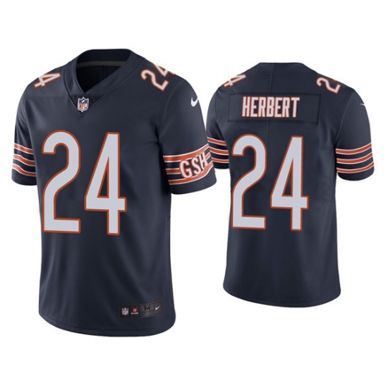 Men Chicago Bears 24 Khalil Herbert Navy Vapor Untouchable Limited Stitched Jersey Men Chicago Bears 24 Khalil Herbert Navy Vapor Untouchable Limited Stitched Jersey