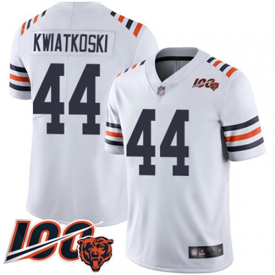 Men Chicago Bears 44 Nick Kwiatkoski White 100th Season Limited Football Jersey Men Chicago Bears 44 Nick Kwiatkoski White 100th Season Limited Football Jersey