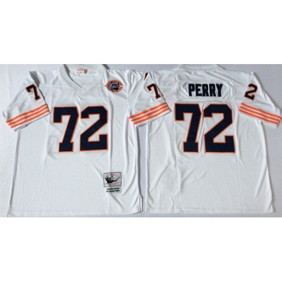 Men Chicago Bears 72 William Perry White M&N Throwback Jersey Men Chicago Bears 72 William Perry White M&N Throwback Jersey