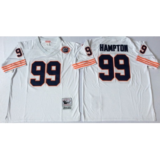 Men Chicago Bears 99 Dan Hampton White M&N Throwback Jersey Men Chicago Bears 99 Dan Hampton White M&N Throwback Jersey
