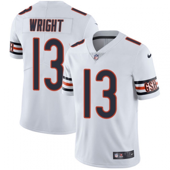 Men Nike Bears #13 Kendall Wright White Stitched NFL Vapor Untouchable Limited Jersey Men Nike Bears #13 Kendall Wright White Stitched NFL Vapor Untouchable Limited Jersey