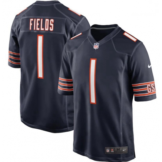 Men Nike Justin Fields Navy Chicago Bears 2021 NFL Draft First Round Pick Game Jersey Men Nike Justin Fields Navy Chicago Bears 2021 NFL Draft First Round Pick Game Jersey
