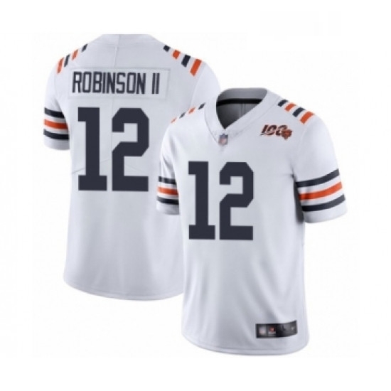 Mens Chicago Bears 12 Allen Robinson White 100th Season Limited Football Jersey Mens Chicago Bears 12 Allen Robinson White 100th Season Limited Football Jersey