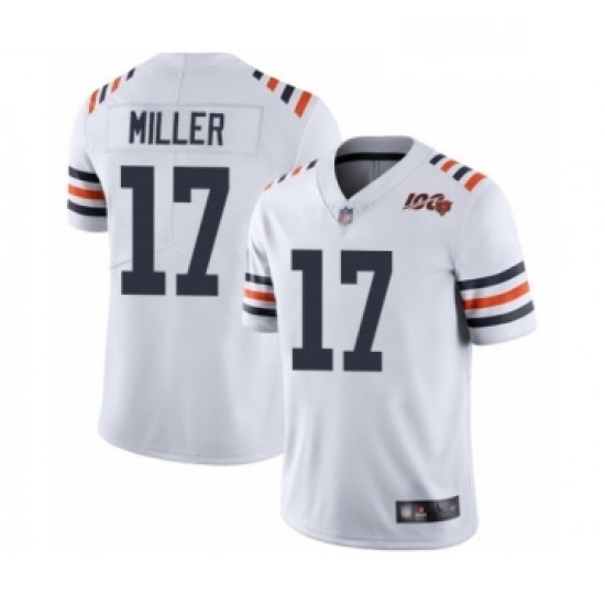 Mens Chicago Bears 17 Anthony Miller White 100th Season Limited Football Jersey Mens Chicago Bears 17 Anthony Miller White 100th Season Limited Football Jersey