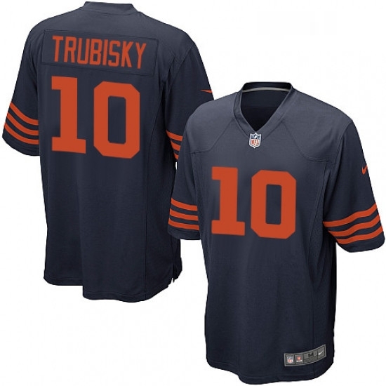 Mens Nike Chicago Bears 10 Mitchell Trubisky Game Navy Blue Alternate NFL Jersey Mens Nike Chicago Bears 10 Mitchell Trubisky Game Navy Blue Alternate NFL Jersey