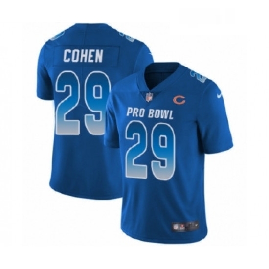 Mens Nike Chicago Bears 29 Tarik Cohen Limited Royal Blue NFC 2019 Pro Bowl NFL Jersey Mens Nike Chicago Bears 29 Tarik Cohen Limited Royal Blue NFC 2019 Pro Bowl NFL Jersey