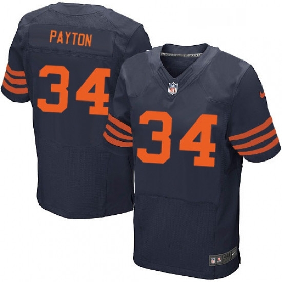 Mens Nike Chicago Bears 34 Walter Payton Elite Navy Blue Alternate NFL Jersey Mens Nike Chicago Bears 34 Walter Payton Elite Navy Blue Alternate NFL Jersey
