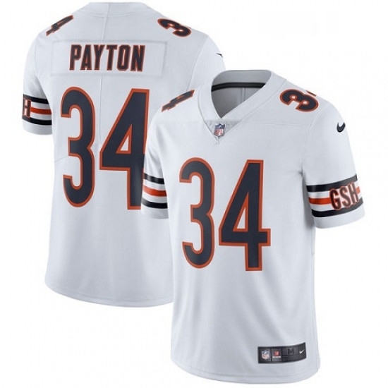 Mens Nike Chicago Bears 34 Walter Payton White Vapor Untouchable Limited Player NFL Jersey Mens Nike Chicago Bears 34 Walter Payton White Vapor Untouchable Limited Player NFL Jersey