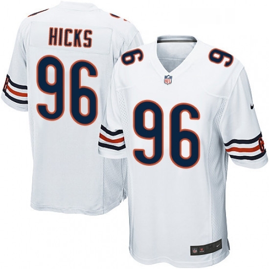Mens Nike Chicago Bears 96 Akiem Hicks Game White NFL Jersey Mens Nike Chicago Bears 96 Akiem Hicks Game White NFL Jersey