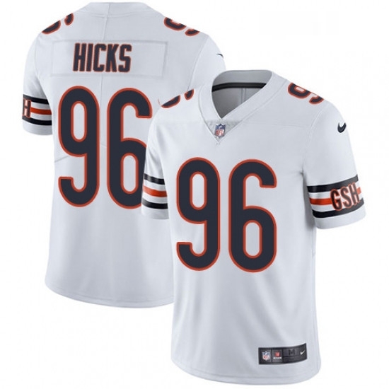 Mens Nike Chicago Bears 96 Akiem Hicks White Vapor Untouchable Limited Player NFL Jersey Mens Nike Chicago Bears 96 Akiem Hicks White Vapor Untouchable Limited Player NFL Jersey