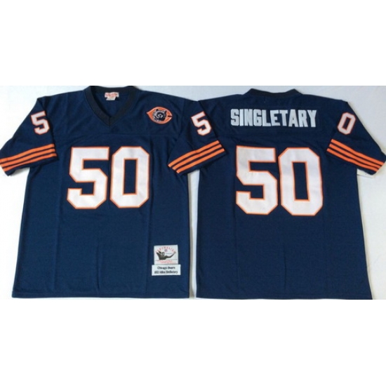 Mitchell Ness Bears #50 Mike Singletary blue Throwback Stitched NFL Jerseys Mitchell Ness Bears #50 Mike Singletary blue Throwback Stitched NFL Jerseys