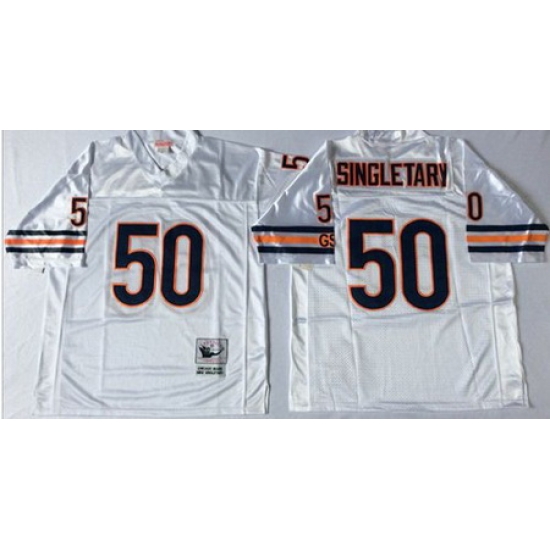 Mitchell&Ness Bears 50 Mike Singletary White Small No Throwback Stitched NFL Jersey Mitchell&Ness Bears 50 Mike Singletary White Small No Throwback Stitched NFL Jersey