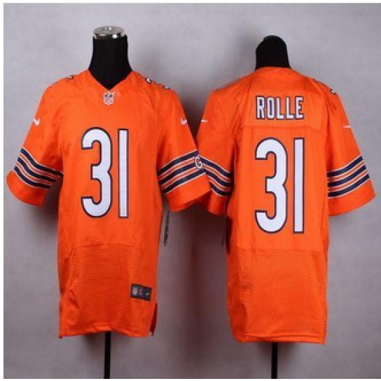 New Chicago Bears #31 Antrel Rolle Orange Alternate Men Stitched NFL Elite Jersey New Chicago Bears #31 Antrel Rolle Orange Alternate Men Stitched NFL Elite Jersey