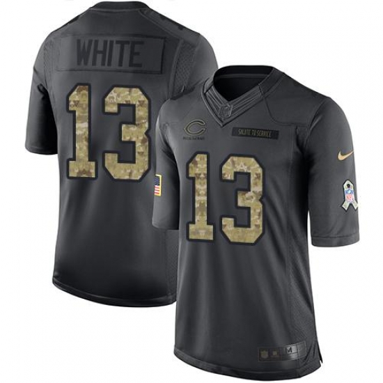 Nike Bears #13 Kevin White Black Mens Stitched NFL Limited 2016 Salute to Service Jersey Nike Bears #13 Kevin White Black Mens Stitched NFL Limited 2016 Salute to Service Jersey