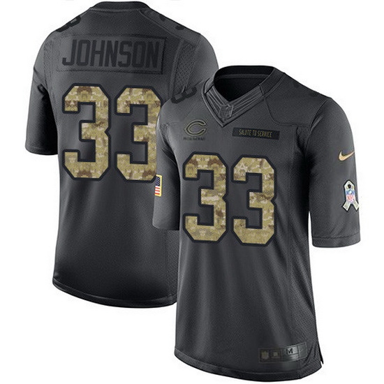 Nike Bears 33 Jaylon Johnson Black Men Stitched NFL Limited 2016 Salute to Service Jersey Nike Bears 33 Jaylon Johnson Black Men Stitched NFL Limited 2016 Salute to Service Jersey