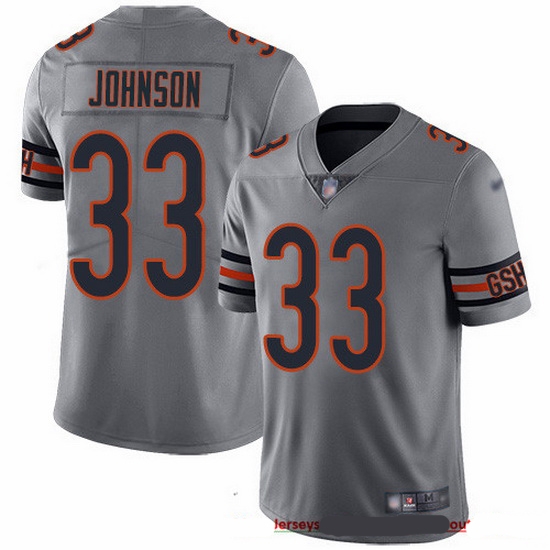 Nike Bears 33 Jaylon Johnson Silver Men Stitched NFL Limited Inverted Legend Jersey Nike Bears 33 Jaylon Johnson Silver Men Stitched NFL Limited Inverted Legend Jersey