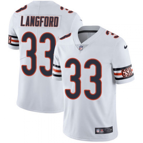Nike Bears #33 Jeremy Langford White Mens Stitched NFL Vapor Untouchable Limited Jersey Nike Bears #33 Jeremy Langford White Mens Stitched NFL Vapor Untouchable Limited Jersey